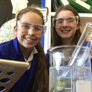 students in their science kit